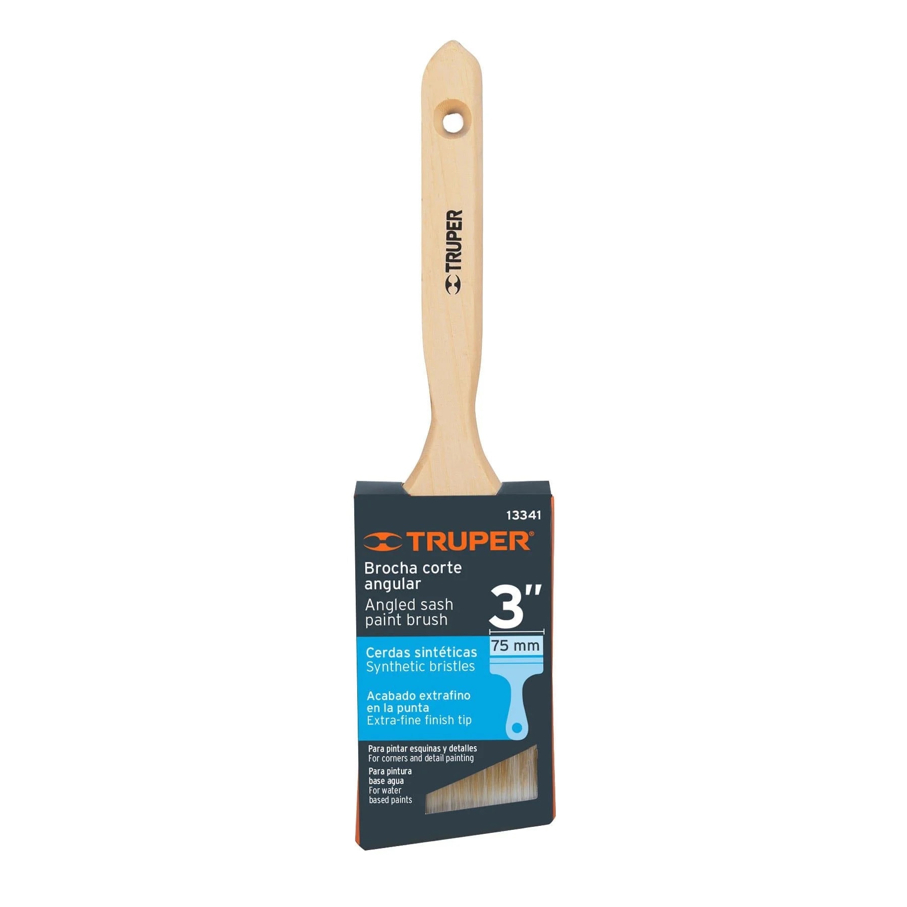BROCHA 3` MANGO DE MADERA TEPR CORTE ANGULAR